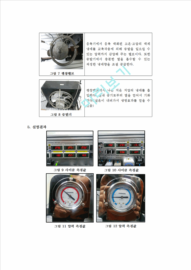 [공학] 기계실험 - 냉동사이클 실험.hwp